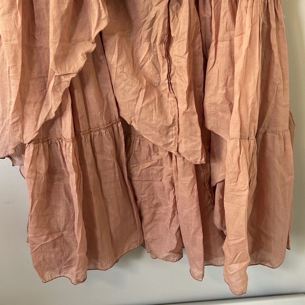 erika pena RITA HIGH LOW BOHEMIAN SKIRT Ruffle Hand Dyed Sz M/L NEW - Picture 8 of 16